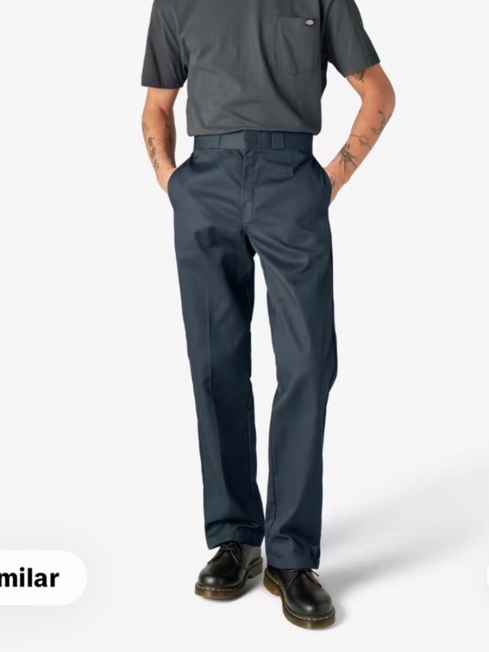 Dickies Men’s Original Work Pants Straight Leg Twill Navy Blue – New